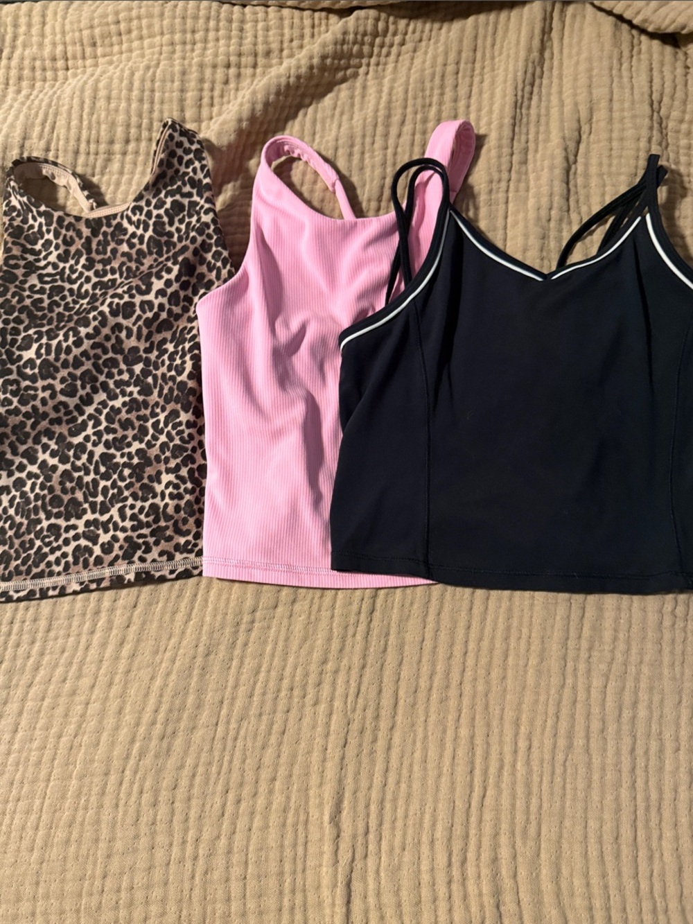all in motion set of three Tank with built in bra